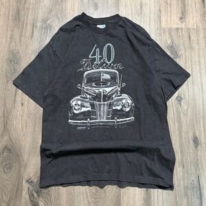 Vintage 1993 Ford Motor Company 40 Deluxe Classic Car Black Graphic Tee Mens L